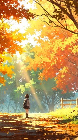 golden meadow wallpaper, autumn landscape, peaceful scenery, background for mobile wallpaper (vertical)