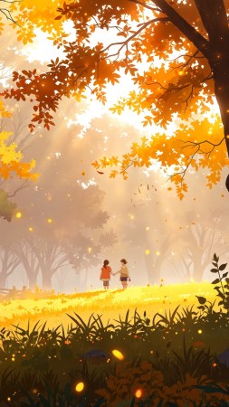 golden meadow wallpaper, peaceful nature, natures beauty, background for mobile wallpaper (vertical)