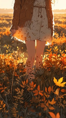 golden meadow wallpaper, peaceful field, nature beauty, background for mobile wallpaper (vertical)