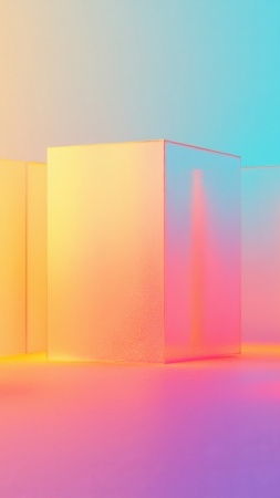 gradient glass wallpaper, rainbow hues, color spectrum, background for mobile wallpaper (vertical)