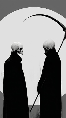 spooky images wallpaper, dark fantasy, supernatural art, background for mobile wallpaper (vertical)