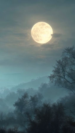 halloween night wallpaper, twilight colors, spooky scenery, background for mobile wallpaper (vertical)