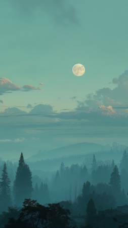 haunted house wallpaper, witchcraft, spooky season, background for mobile wallpaper (vertical)