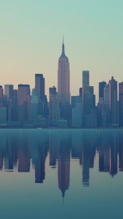 new york city wallpaper, skyline, architectural design, background for mobile wallpaper (vertical)