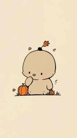 clipart wallpaper, fall illustrations, holiday graphics, background for mobile wallpaper (vertical)