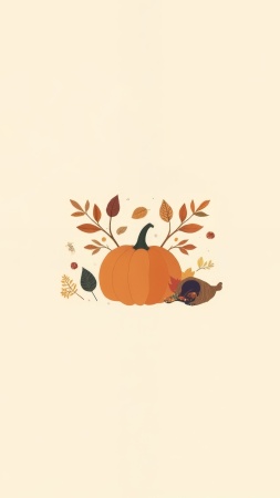 fall clipart wallpaper, 4k background, festive background, background for mobile wallpaper (vertical)