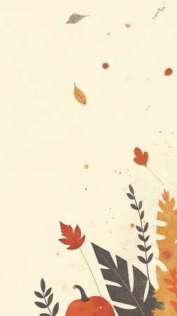 autumn decorations wallpaper, autumn graphics, holiday clipart, background for mobile wallpaper (vertical)