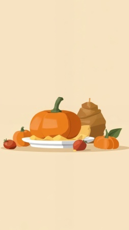 thanksgiving crafts wallpaper, holiday printables, pumpkin art, background for mobile wallpaper (vertical)