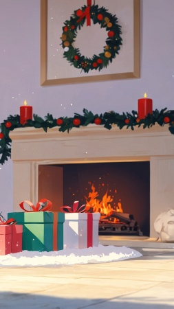 present presentation wallpaper, christmas celebration, festive celebrations, background for mobile wallpaper (vertical)