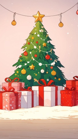 christmas gift wallpaper, holiday shopping, gift ideas for her, background for mobile wallpaper (vertical)