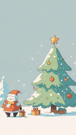 evergreen trees wallpaper, december celebrations, snowy pine trees, background for mobile wallpaper (vertical)