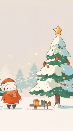 snowy pine wallpaper, pine forest, winter scenery, background for mobile wallpaper (vertical)