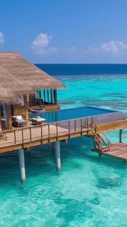 Maldives wallpaper, tourism, travel, background for mobile wallpaper (vertical)