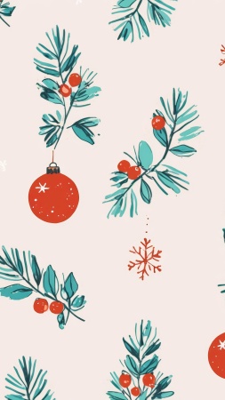 christmas ornaments wallpaper, winter scenes, holiday ornaments, background for mobile wallpaper (vertical)
