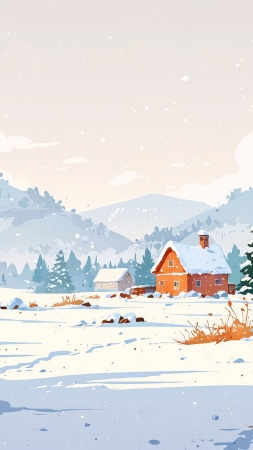 warm blankets wallpaper, serene forest, snowy scenery, background for mobile wallpaper (vertical)