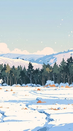 hot cocoa wallpaper, snowy mountains, tranquil landscapes, background for mobile wallpaper (vertical)