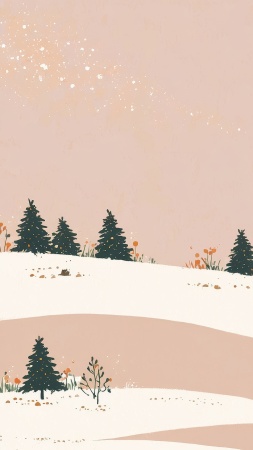 cozy blankets wallpaper, snowflakes falling, hot beverages, background for mobile wallpaper (vertical)