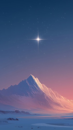 star wallpaper, snowy sky, winter sky, background for mobile wallpaper (vertical)