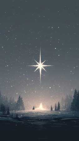 bethlehem star wallpaper, nativity scene, holiday celebrations, background for mobile wallpaper (vertical)