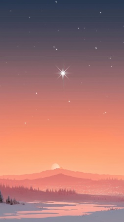 bethlehem star wallpaper, nativity scene, christmas, background for mobile wallpaper (vertical)