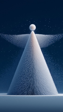 angel snow wallpaper, christmas angel, holiday celebration, background for mobile wallpaper (vertical)