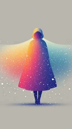 angel snow wallpaper, winter decor, snowy angel, background for mobile wallpaper (vertical)