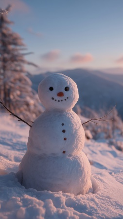 snowman wallpaper, decorations, holiday crafts, background for mobile wallpaper (vertical)