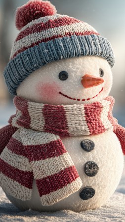 snow man wallpaper, ice skating, festive winter, background for mobile wallpaper (vertical)