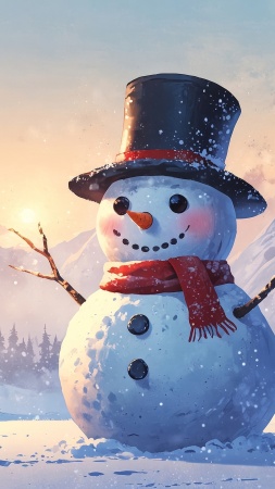 snow sculpture wallpaper, snowy mountain, outdoor sculptures, background for mobile wallpaper (vertical)