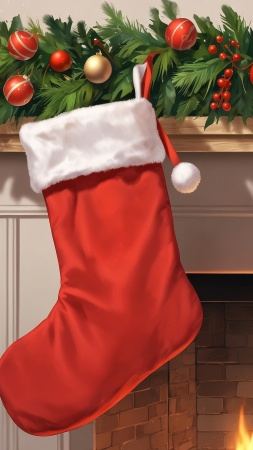 stocking wallpaper, stuffers, christmas ideas, background for mobile wallpaper (vertical)