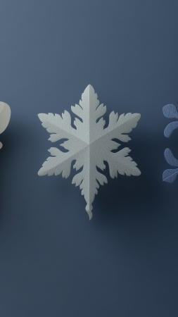 snowflake images wallpaper, decorative snowflakes, winter decorations, background for mobile wallpaper (vertical)