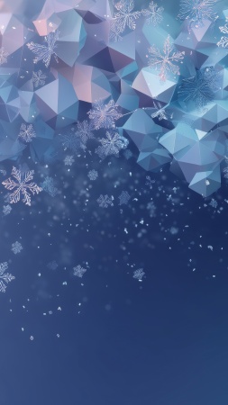 winter aesthetic wallpaper, chill vibes, ice crystals, background for mobile wallpaper (vertical)