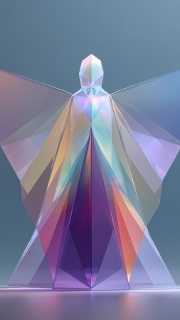 ice angel wallpaper, ice art, ice sculpture, background for mobile wallpaper (vertical)