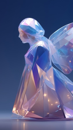 crystal art wallpaper, crystal decor, glass artistry, background for mobile wallpaper (vertical)