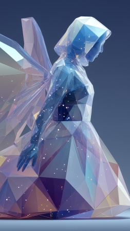 snow princess wallpaper, chill aesthetic, magical winter, background for mobile wallpaper (vertical)
