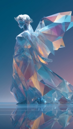 arctic beauty wallpaper, chill aesthetics, ice crystals, background for mobile wallpaper (vertical)