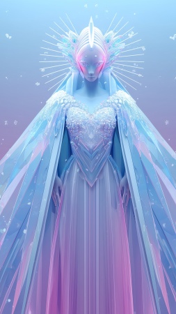 magical realm wallpaper, frozen art, snow princess, background for mobile wallpaper (vertical)