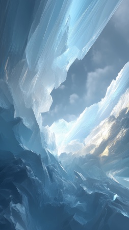winter chill wallpaper, crystal frost, crystalline structures, background for mobile wallpaper (vertical)