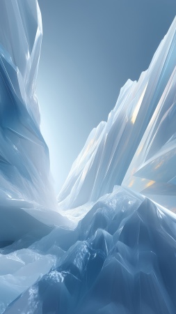 icy blue wallpaper, crystalline frost, crystal patterns, background for mobile wallpaper (vertical)