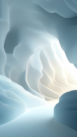 winter geometry wallpaper, abstract ice patterns, frosty designs, background for mobile wallpaper (vertical)