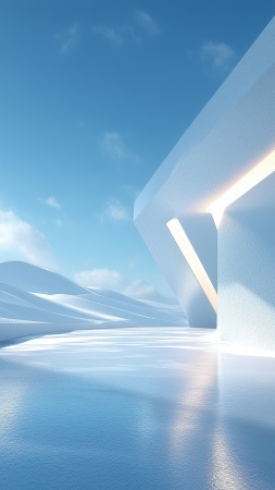 winter geometry wallpaper, minimalistic decor, sleek wallpaper, background for mobile wallpaper (vertical)