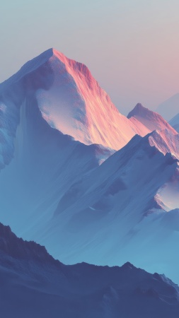 minimal abstract mountains wallpaper, gradient light, contemporary minimalism, background for mobile wallpaper (vertical)