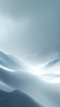 serene winter wallpaper, abstract snow, modern landscape, background for mobile wallpaper (vertical)
