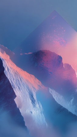 minimalist landscape wallpaper, tranquil environment, serene winter, background for mobile wallpaper (vertical)