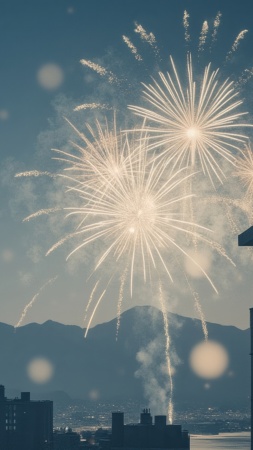 fireworks wallpaper, countdown, new years celebration, background for mobile wallpaper (vertical)