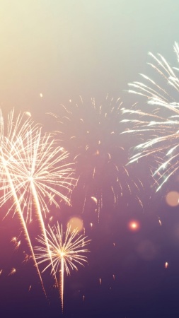 new years celebration wallpaper, pyrotechnics, dazzling lights, background for mobile wallpaper (vertical)