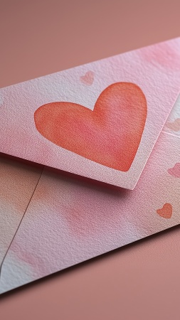 heartfelt message wallpaper, paper art, valentines craft, background for mobile wallpaper (vertical)