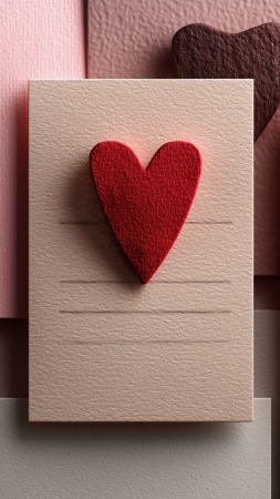 love note wallpaper, paper art, surprise gift, background for mobile wallpaper (vertical)