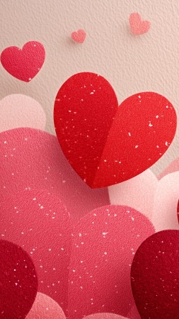 sweet gestures wallpaper, heartfelt gifts, love symbols, background for mobile wallpaper (vertical)