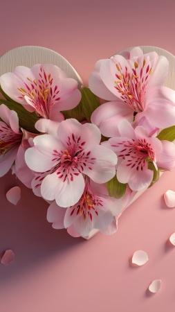 romantic flowers wallpaper, sentimental gifts, flower bouquet, background for mobile wallpaper (vertical)